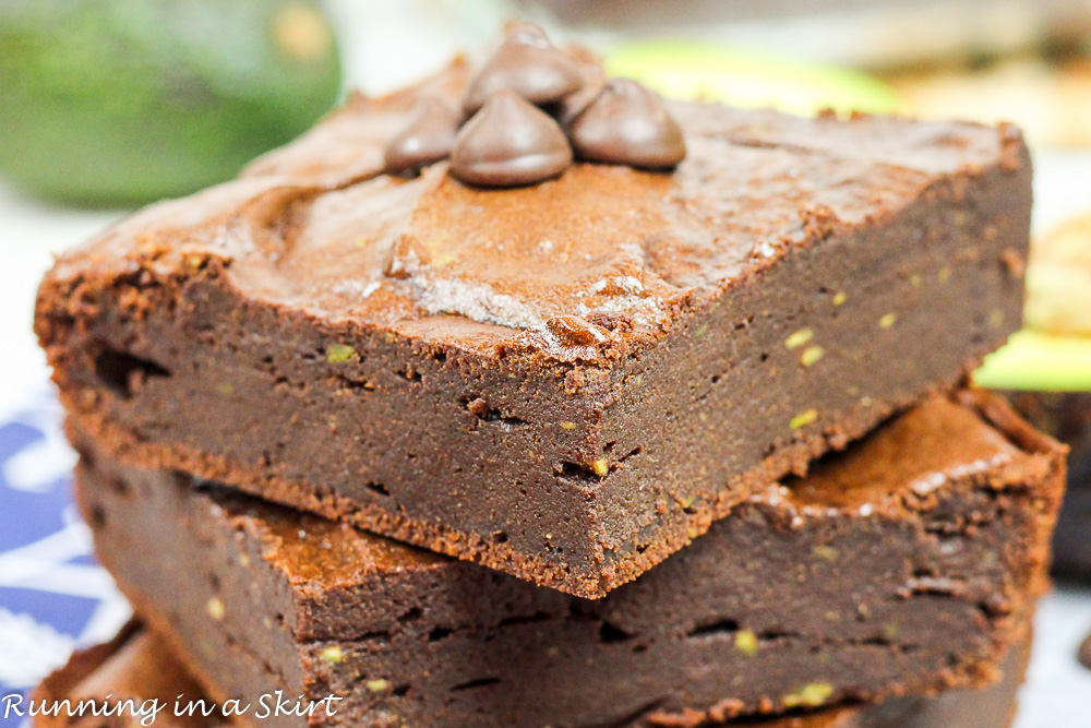 Dark Chocolate Avocado Brownies- no butter or oil / Running in a Skirt