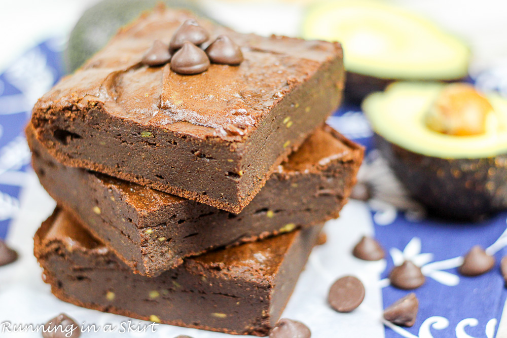 Dark Chocolate Avocado Brownies- no butter or oil / Running in a Skirt