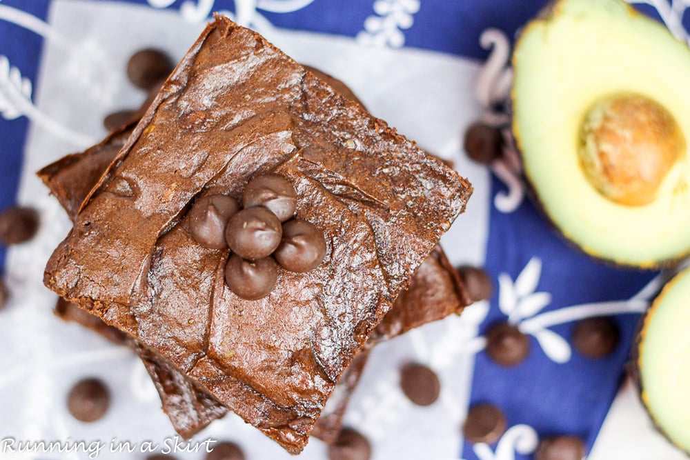 Dark Chocolate Avocado Brownies- no butter or oil / Running in a Skirt