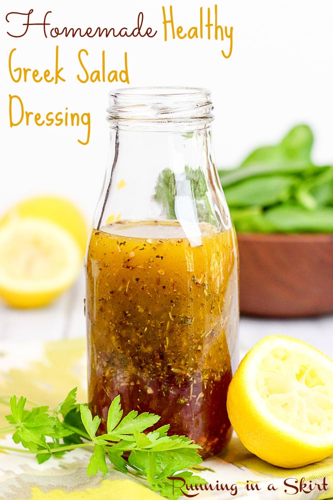 Healthy Greek Salad Dressing / Running in a Skirt