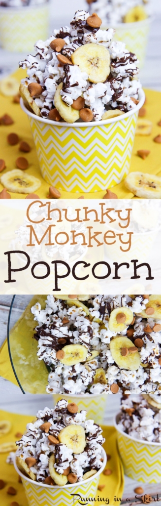 Chunky Monkey Popcorn recipe / Running in a Skirt