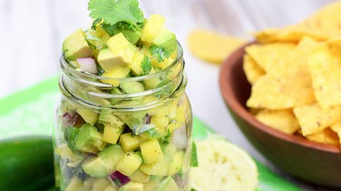 6 Ingredient Mango and Avocado Salsa recipe