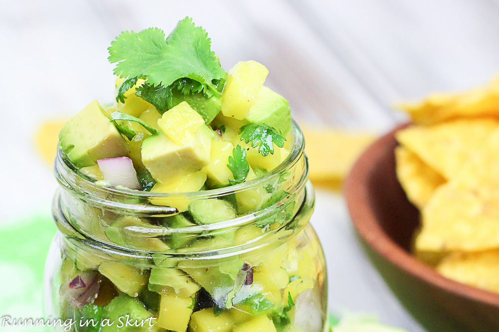 6 Ingredient Mango and Avocado Salsa recipe