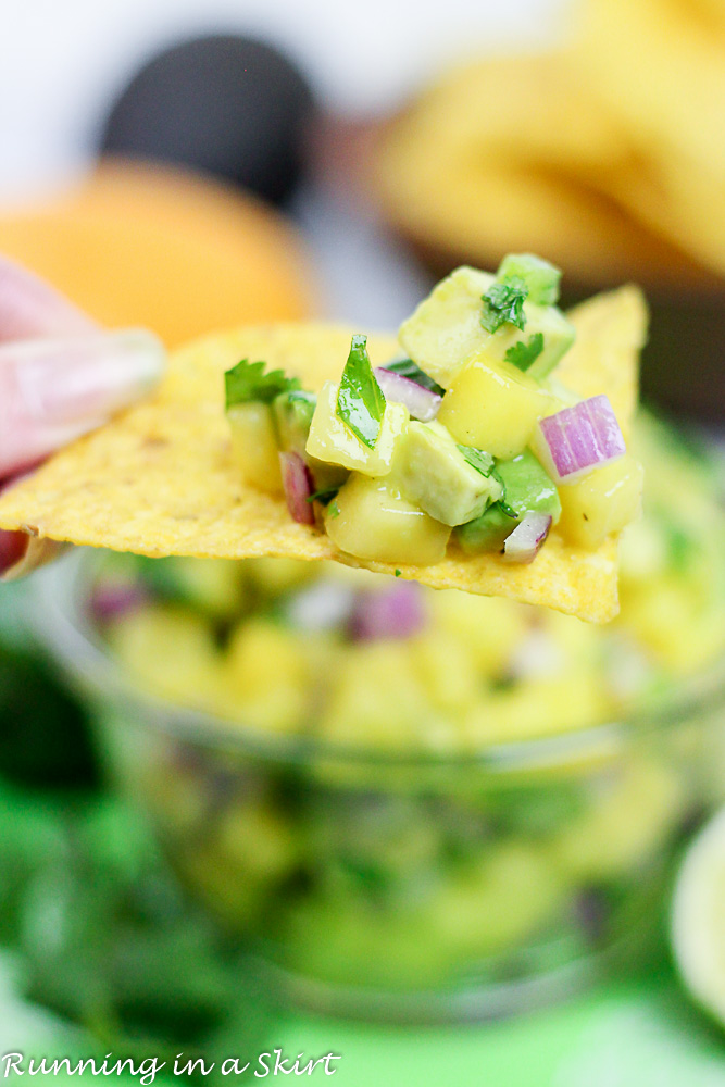 6 Ingredient Mango and Avocado Salsa recipe