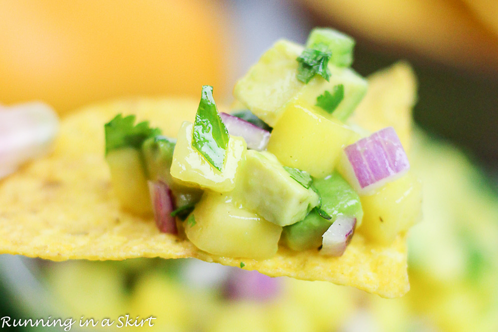 6 Ingredient Mango and Avocado Salsa recipe