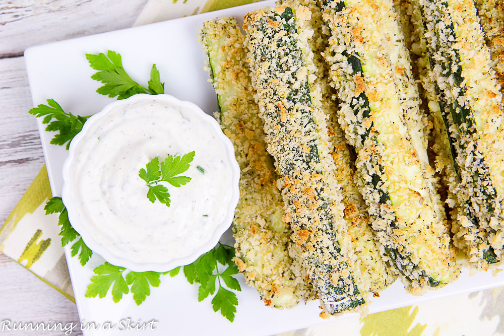 ed Zucchini Fries with greek yogurt ranch