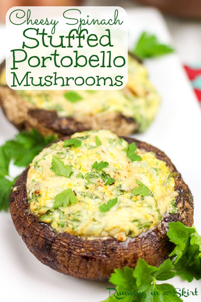 Portobello Mushroom Cap Recipe Spinach Stuffed Mushrooms recipe pin