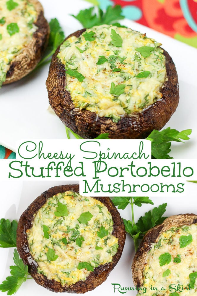 Portobello Mushroom Cap Recipe Spinach Stuffed Mushrooms Pinterest Collage