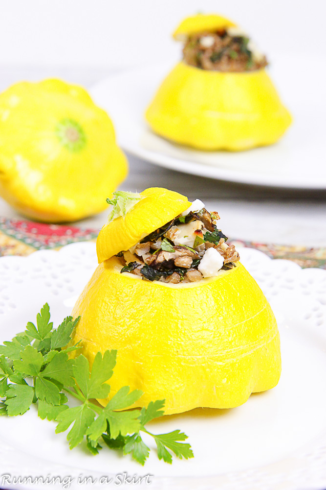 Stuffed Patty Pan Squash recipe./ Running in a Skirt