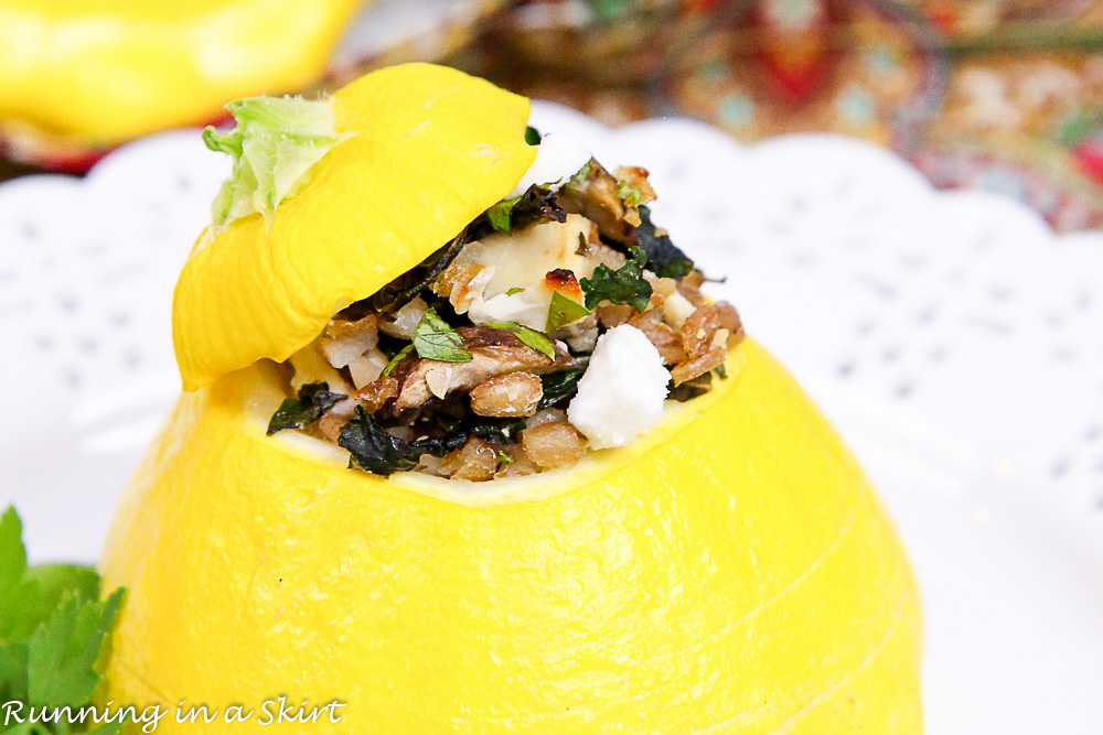 Stuffed Patty Pan Squash recipe./ Running in a Skirt