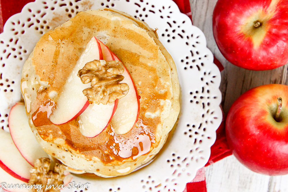 Apple Pie Greek Yogurt Pancakes Healthy-47-6