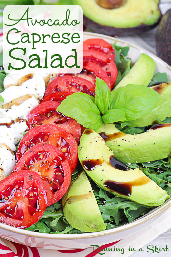 Avocado Caprese Salad Pinterest Pin