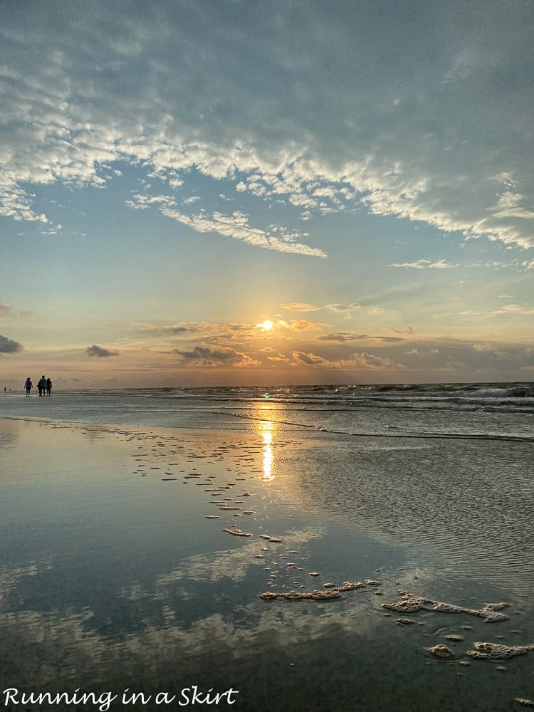 Sunrise on the Hilton Head Island SC beach.