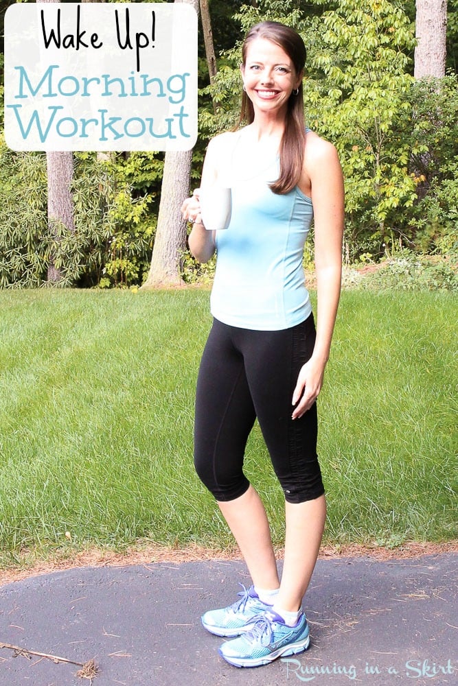 10 Minute Morning Wake Up Workout. Photo demonstrations on Running in a Skirt.