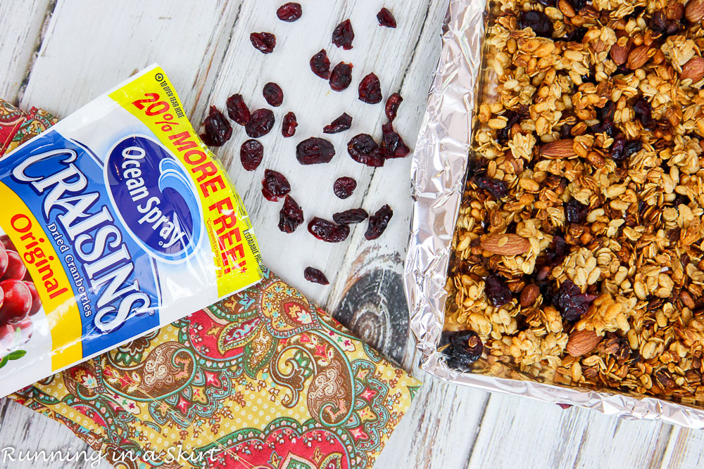 Cranberry & Almond Crock Pot Granola Recipe / Running in a Skirt