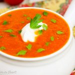 Healthy Creamy Crock Pot Red Pepper Soup recipe / Running in a Skirt