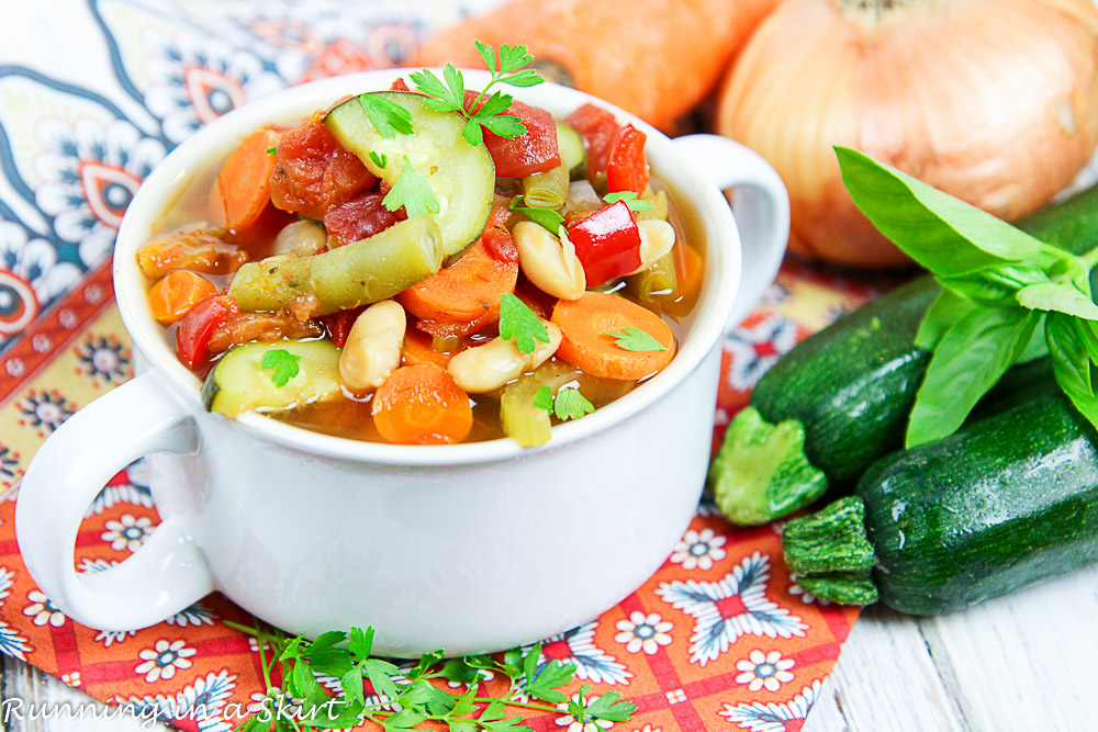 Easy Crock Pot Vegetable Soup - vegetarian & vegan!