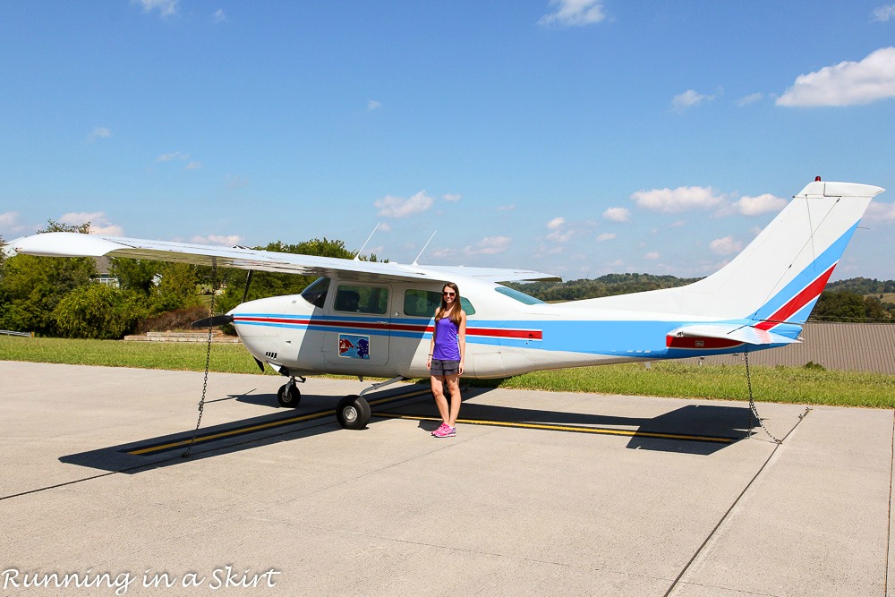 Inspiration for Overcoming Fears including flying a small airplane. / Running in a Skirt