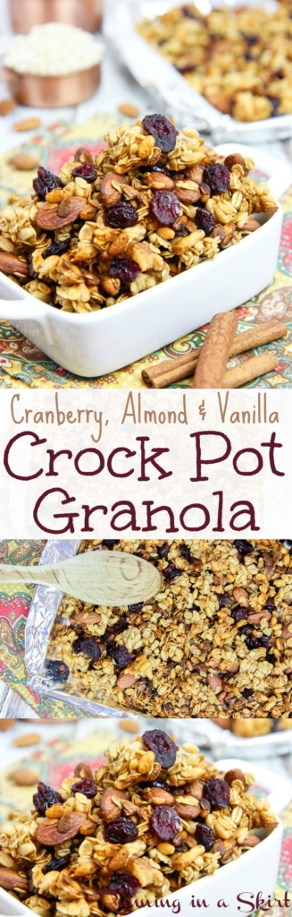 Cranberry & Almond Crock Pot Granola Recipe / Running in a Skirt