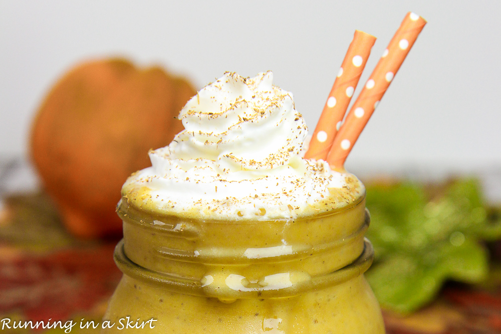 Healthy Pumpkin Pie Smoothie recipe / Running in a Skirt