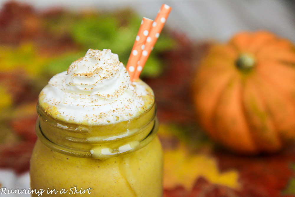 Healthy Pumpkin Pie Smoothie recipe / Running in a Skirt