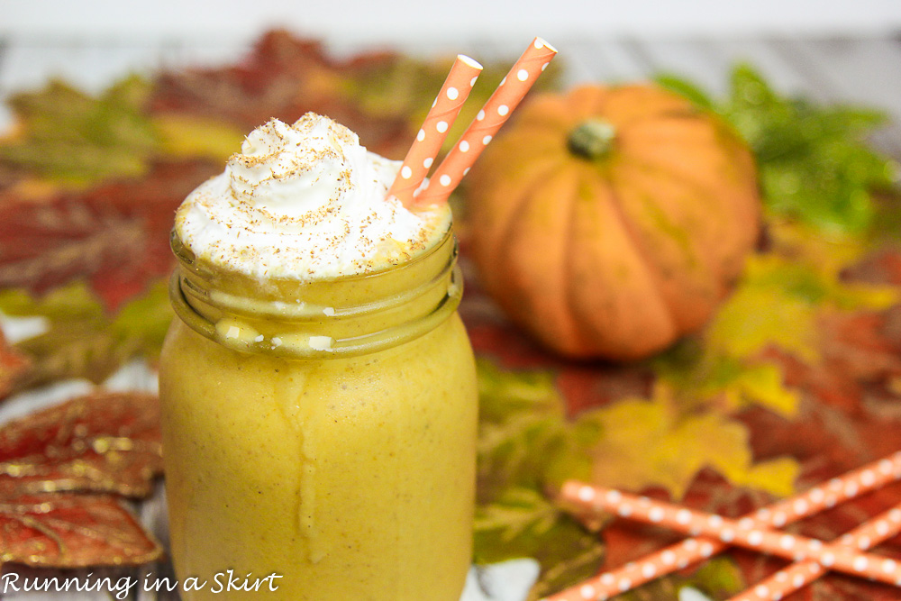 Healthy Pumpkin Pie Smoothie recipe / Running in a Skirt