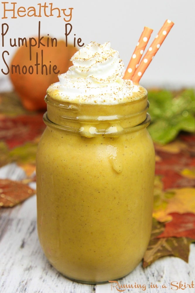 Healthy Pumpkin Pie Smoothie recipe / Running in a Skirt