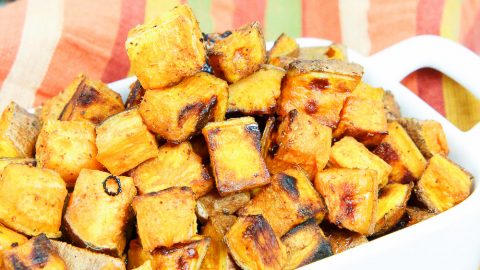 Maple Roasted Sweet Potatoes recipe / Running in a Skirt