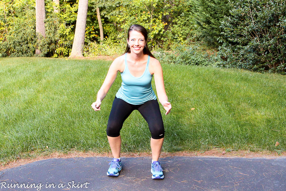 10 Minute Morning Wake Up Workout. Photo demonstrations on Running in a Skirt.