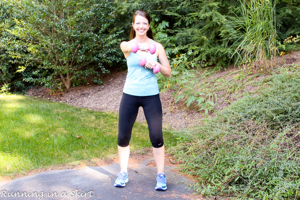 10 Minute Morning Wake Up Workout. Photo demonstrations on Running in a Skirt.