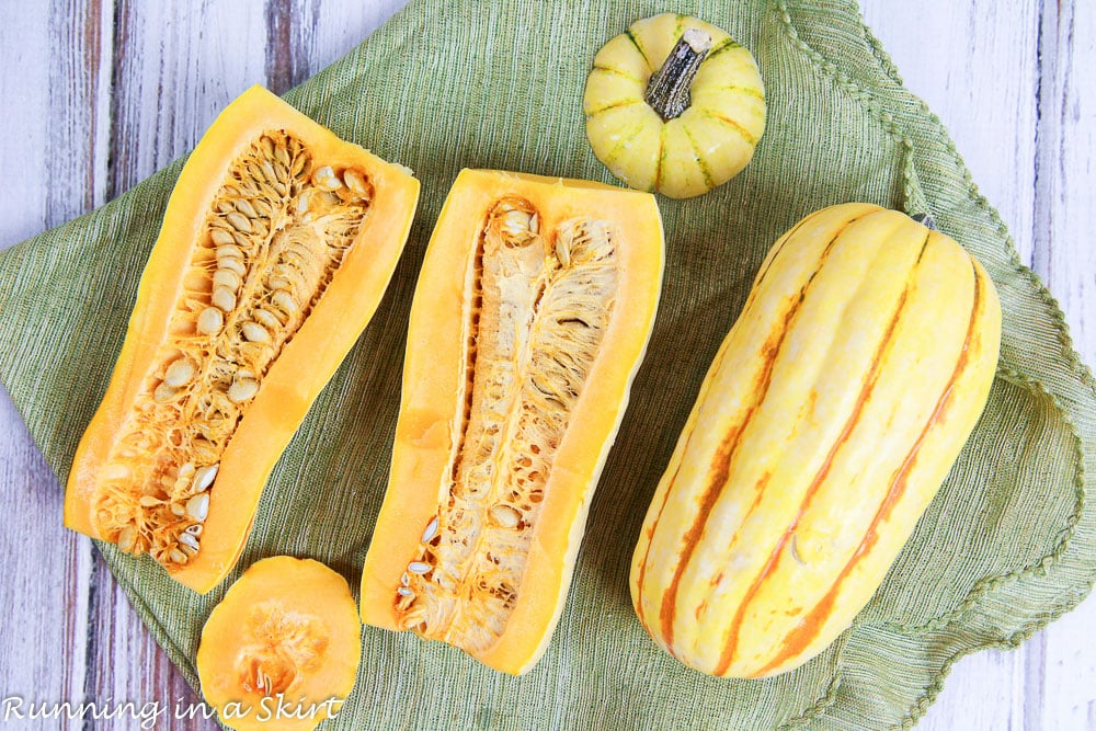 4 Ingredient Recipe for Cooking Delicata Squash - Maple Rosemary Delicata Squash / Running in a Skirt