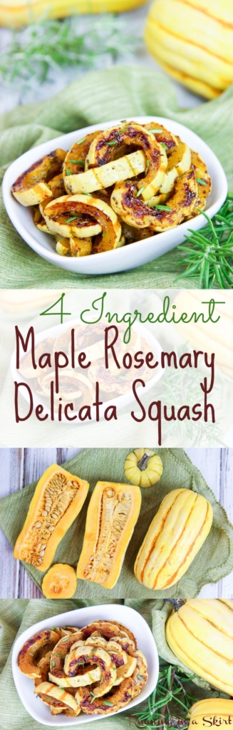 4 Ingredient Recipe for Cooking Delicata Squash - Maple Rosemary Delicata Squash / Running in a Skirt