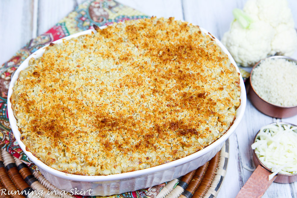 Creamy & Healthy Hidden Veggie Cauliflower Mac & Cheese / Running in a Skirt