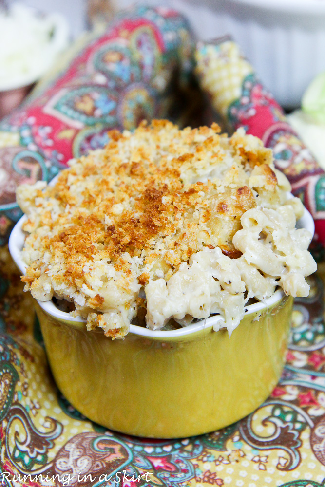 Creamy & Healthy Hidden Veggie Cauliflower Mac & Cheese / Running in a Skirt