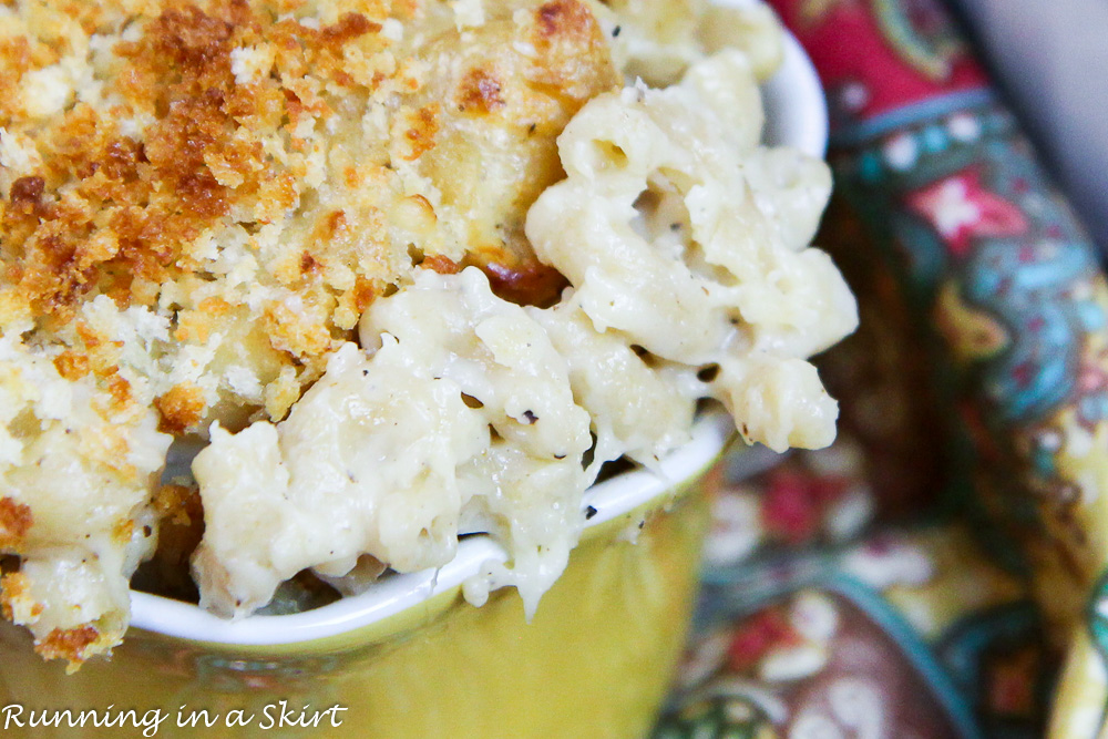 Creamy & Healthy Hidden Veggie Cauliflower Mac & Cheese / Running in a Skirt