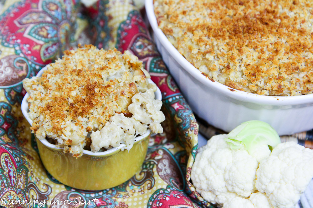 Creamy & Healthy Hidden Veggie Cauliflower Mac & Cheese / Running in a Skirt