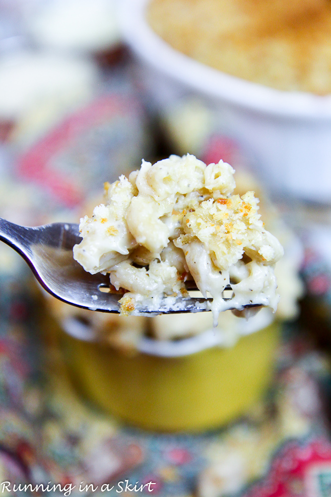 Creamy & Healthy Hidden Veggie Cauliflower Mac & Cheese / Running in a Skirt