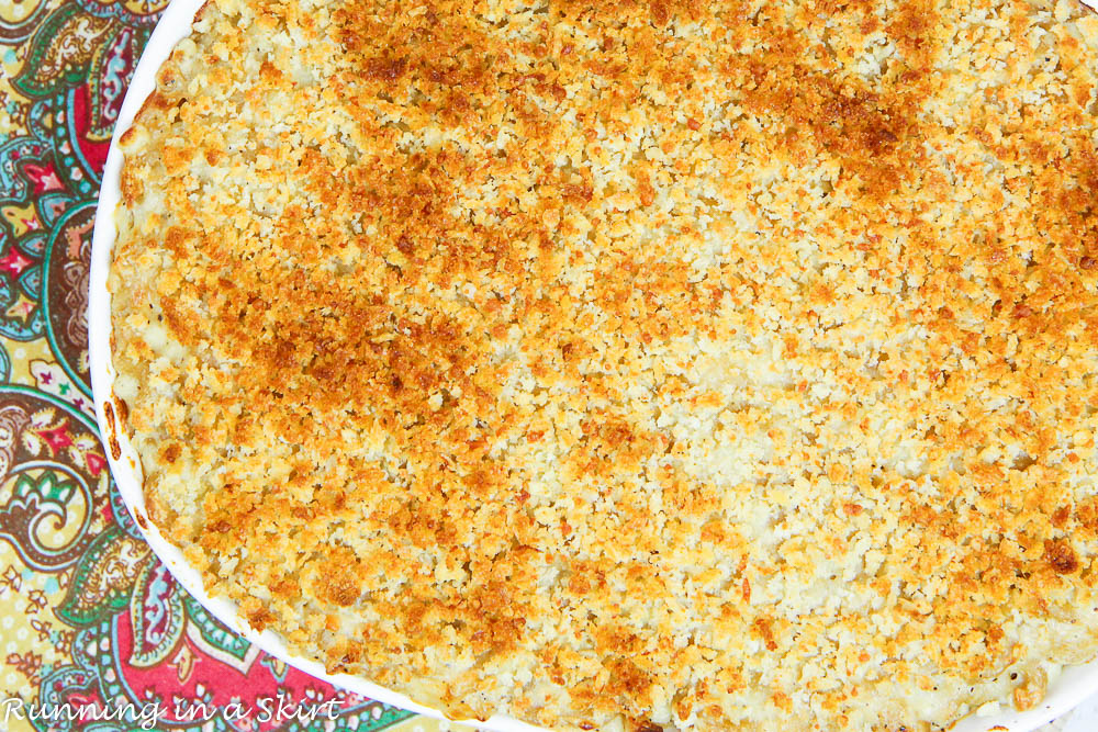 Creamy & Healthy Hidden Veggie Cauliflower Mac & Cheese / Running in a Skirt