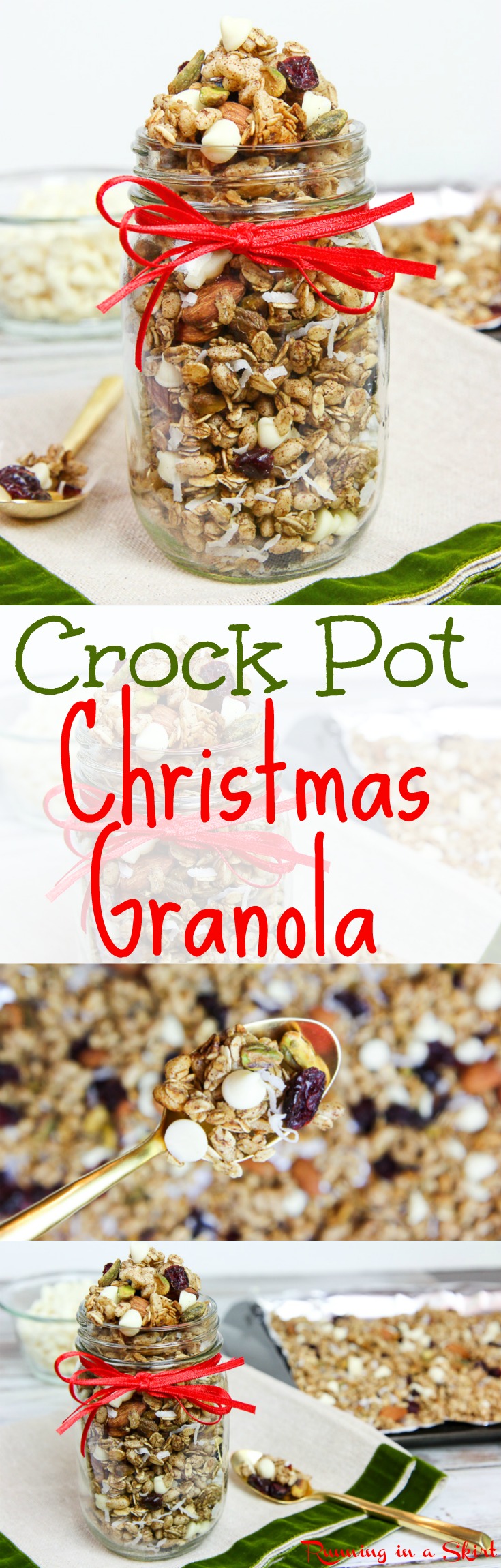 Healthy Crock Pot Christmas Granola recipe / Running in a Skirt