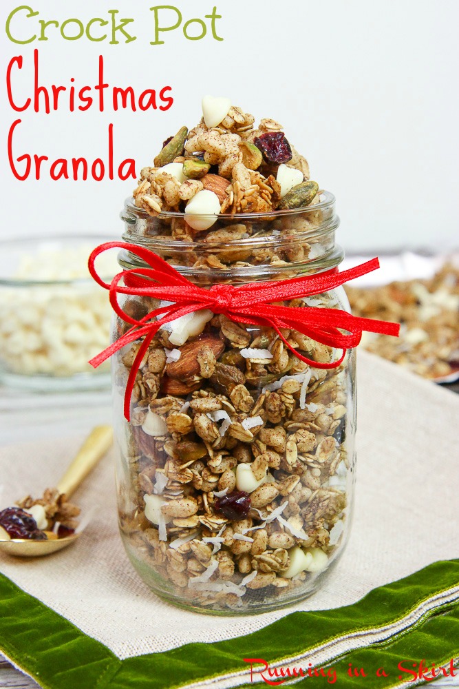 Healthy Crock Pot Christmas Granola recipe / Running in a Skirt