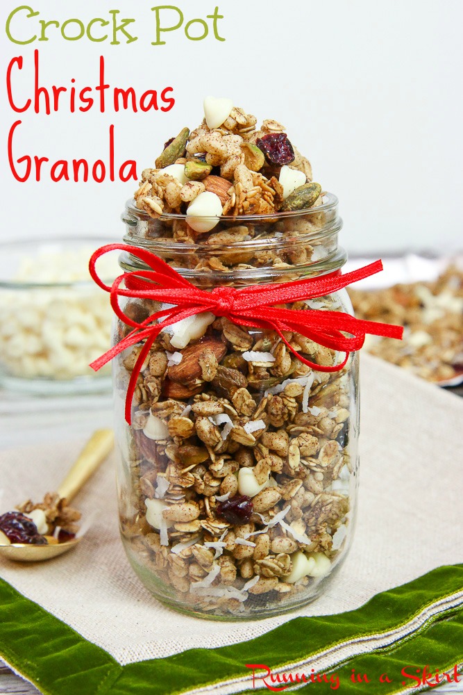 Healthy Crock Pot Christmas Granola recipe / Running in a Skirt