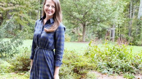 Flannel Dress and Booties / Running in a Skirt