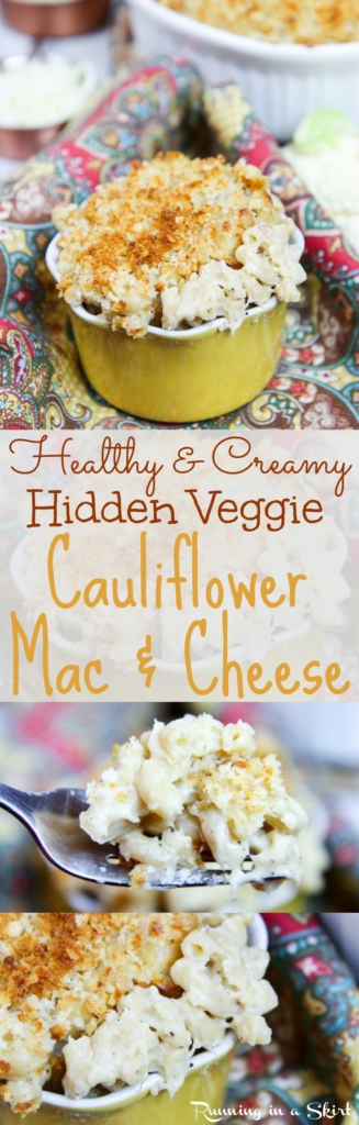 Creamy & Healthy Hidden Veggie Cauliflower Mac & Cheese / Running in a Skirt