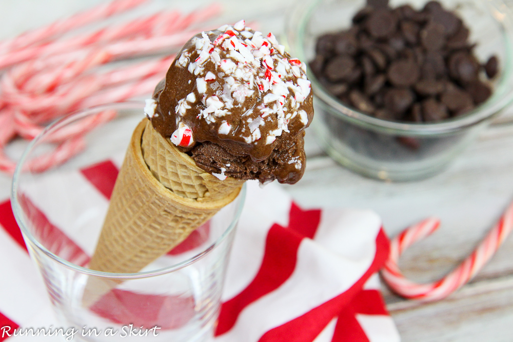 Clean Eating Vegan Peppermint Ice Cream, Chocolate Nice Cream / Running in a Skirt