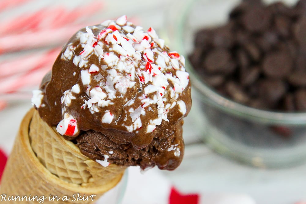 Clean Eating Vegan Peppermint Ice Cream, Chocolate Nice Cream / Running in a Skirt