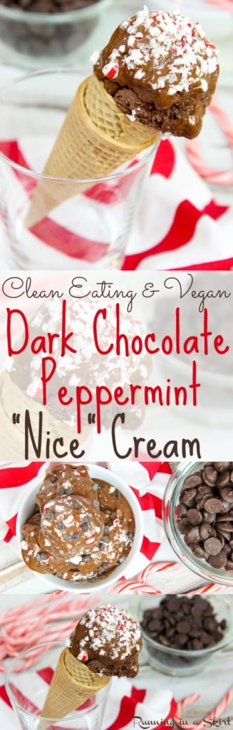 Clean Eating Vegan Peppermint Ice Cream, Chocolate Nice Cream / Running in a Skirt