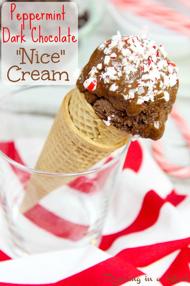 Clean Eating Vegan Peppermint Ice Cream, Chocolate Nice Cream / Running in a Skirt