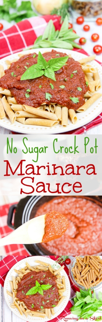 Easy Crock Pot Marinara Sauce recipe / Running in a Skirt
