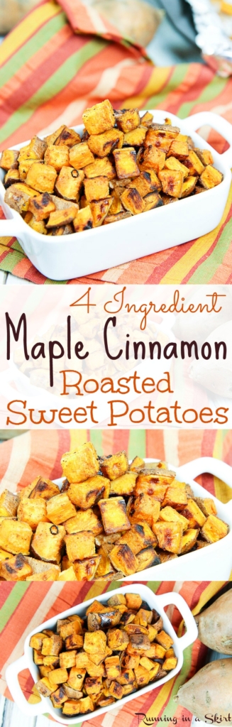 Maple Roasted Sweet Potatoes recipe / Running in a Skirt