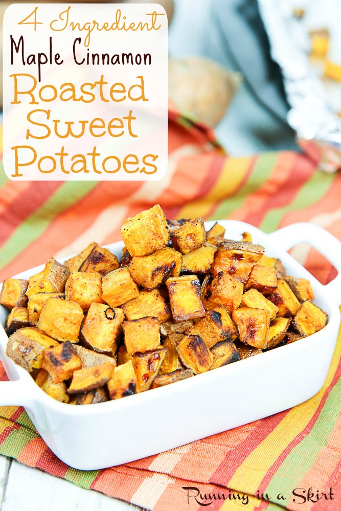 Maple Roasted Sweet Potatoes recipe / Running in a Skirt